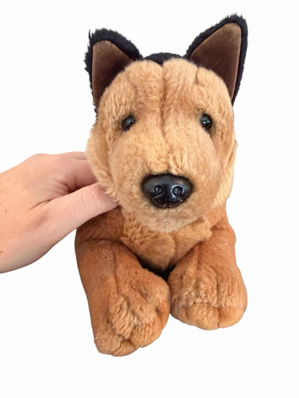 Russ Berrie German Shepherd Plush Stuffed Animal Dog Laying Puppy 13”